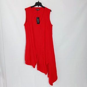 KOKOMARINA BY ANTOINE COELENBIER XXL Made In Italy Dress Rouge boned in 3D Hem